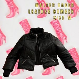 WALTER BAKER-leather bomber jacket